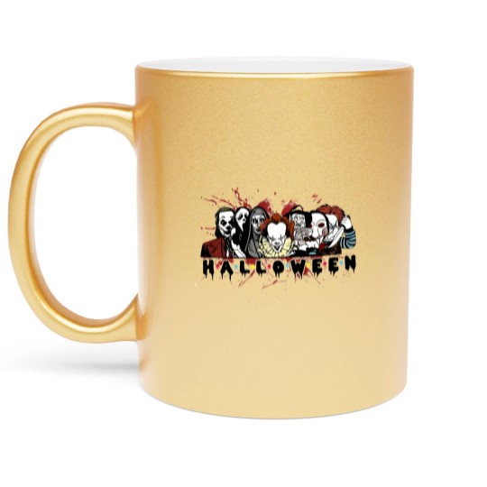Discover Halloween Horror Metallic Mugs, Halloween Horror Movie Metallic Mugs, Scary Halloween Metallic Mugs