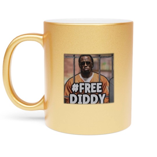 Discover Free Diddy Metallic Mugs #freediddy Metallic Mugs P Diddy Rapper Metallic Mugs