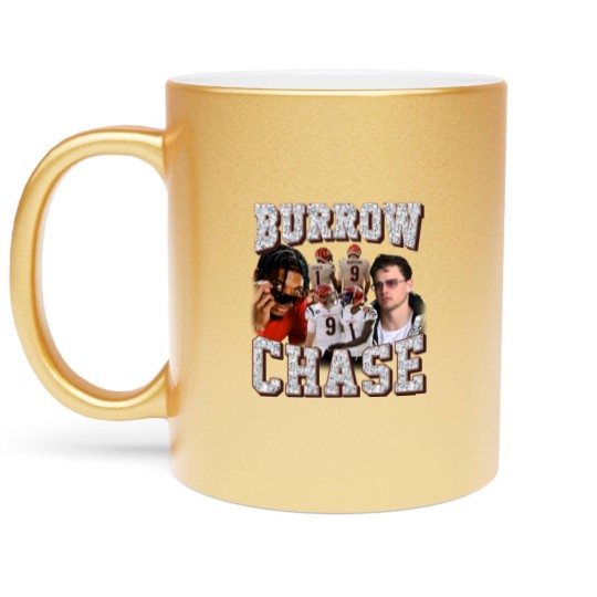 Discover Ja'Marr Chase Joe Burrow Metallic Mugs, Ja'Marr Chase Joe Burrow Vintage Metallic Mugs,  chase burrow Metallic Mugs