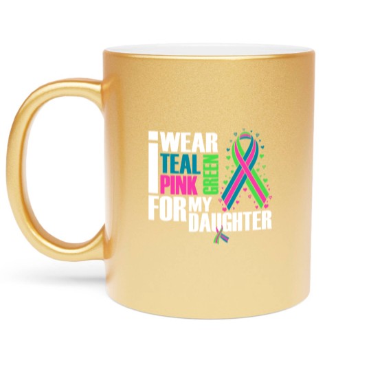 Discover Metastatic Breast Cancer Ribbon Daughter Cancer Awareness Metallic Mugs