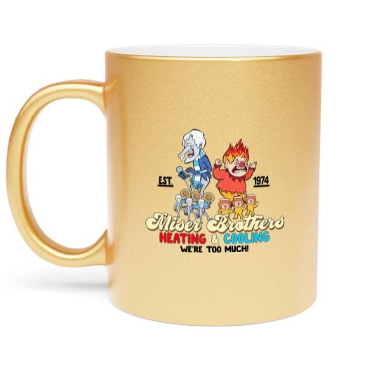 Discover Vintage Heat and Snow Misers 2023 Ugly Christmas Metallic Mugs