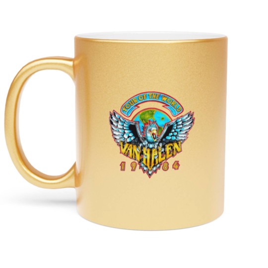 Discover VAN TOUR HALEN 1984 Metallic Mugs