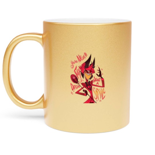 Discover alastor smile Metallic Mugs, alastor Metallic Mugs, alastor smile, charlie, vaggie, anime