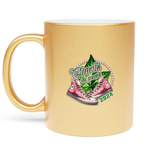 Discover AKA Chucks and Pearls Metallic Mugs