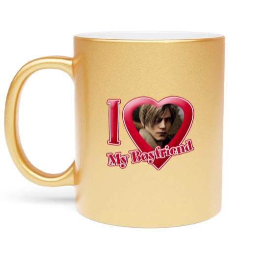 Discover I Love My Boyfriend Leon Kennedy Metallic Mugs