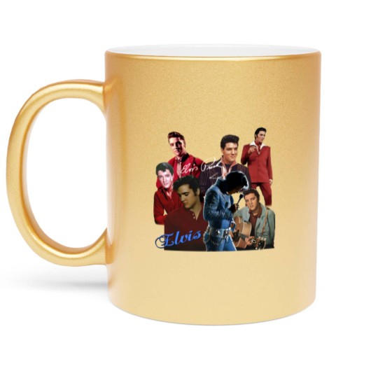 Discover Inspired Elvis Presley Graphic Signature T- Metallic Mugs Gift For Fan