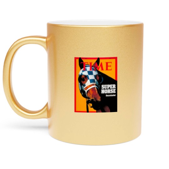 Discover Secretariat Time Magazine Cover 1973 Metallic Mugs