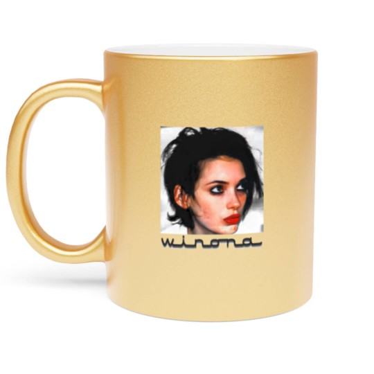 Discover Winona Ryder // Retro 90s Fan Art - Winona Ryder - Metallic Mugs