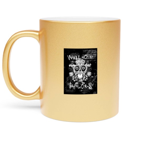 Discover Will Wood and The Tapeworms Artwork Design Metallic Mugs