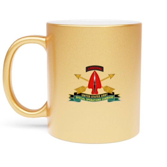 Discover Army US Army Special Operations Command Sine Pari Metallic Mugs