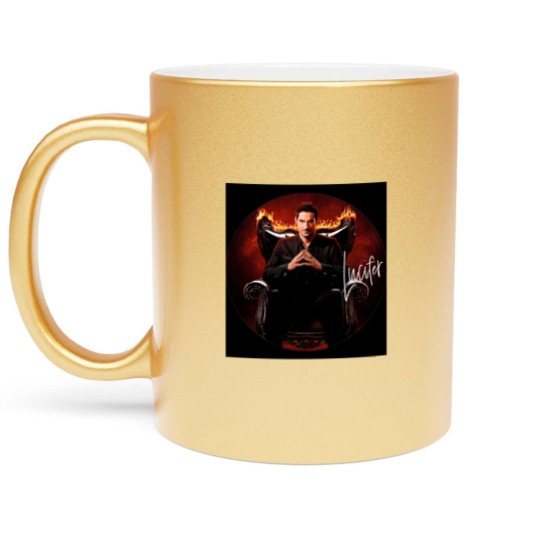 Discover Lucifer circle script photographic print Metallic Mugs