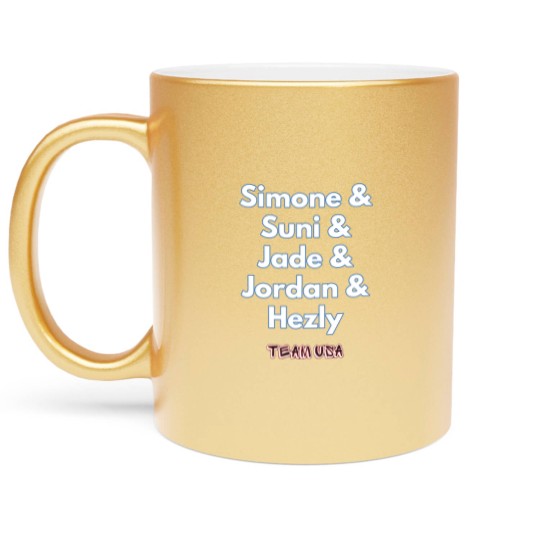 Discover USA Women's Gymnastics Simone Biles, Suni Lee, Jade Carey, Jordan Chiles Metallic Mugs