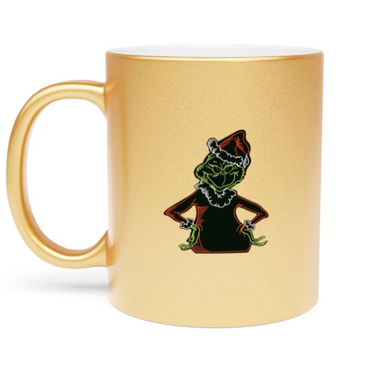 Discover Neon funny character - funny character Stole Christmas - Metallic Mugs