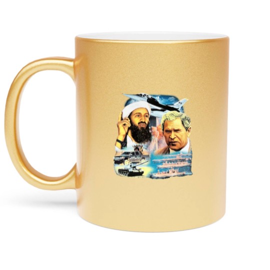 Discover 9-11 Vintage Metallic Mugs Rap Metallic Mugs Osama Bin Lade Metallic Mugs