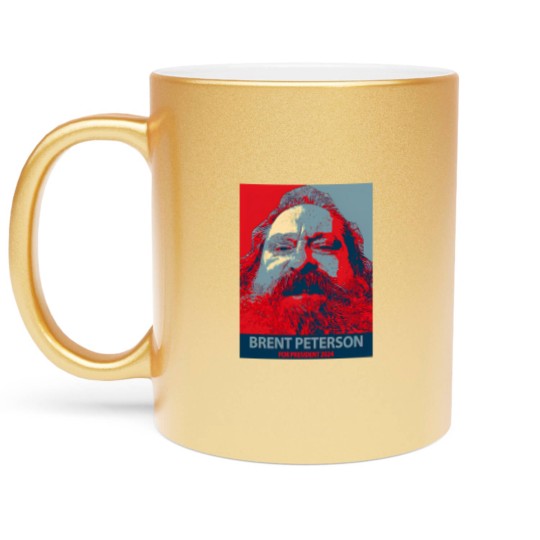 Discover Vote Brent Peterson 2024! Metallic Mugs