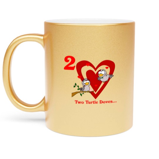 Discover Two Turtle Doves Metallic Mugs