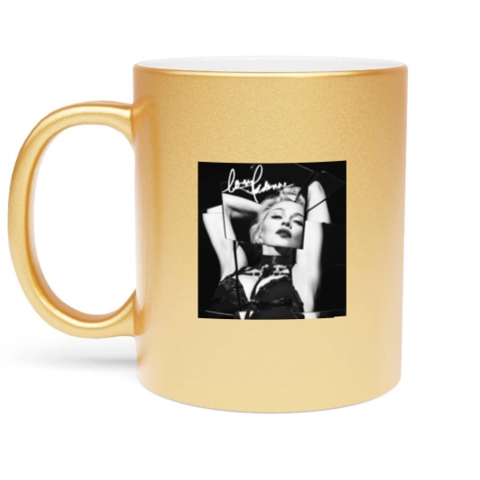 Discover Madonna Signature Metallic Mugs Short Sleeve Cotton Black Men All Size S to 5XL