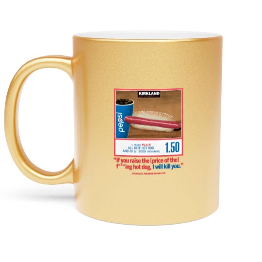 Discover Costco Hot Dog & Soda Combo Metallic Mugs