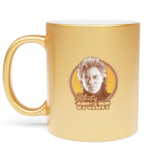Discover Marty Stuart / Faded-Look Country Fan Art Design - Marty Stuart - Metallic Mugs