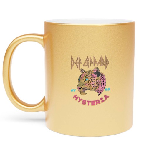 Discover Vintage 80's Rock Band Metallic Mugs Metallic Mugs Leppard  Metallic Mugs Rock and Roll Leopard