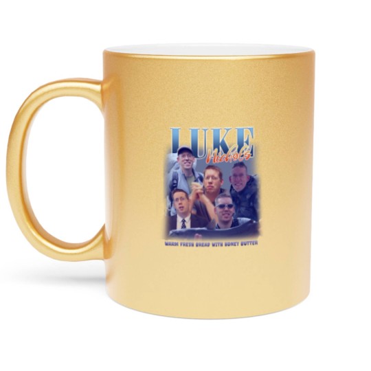 Discover Luke Nichols Vintage Bootleg Metallic Mugs, Warm Fresh Bread With Honey Butter Metallic Mugs