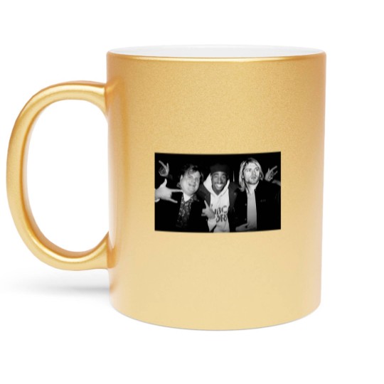 Discover Chris Farley Kurt Cobain Tupac Unisex Metallic Mugs