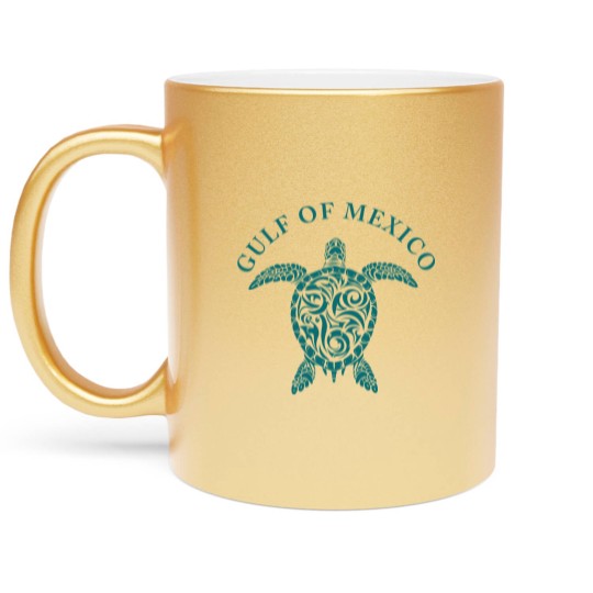 Discover Gulf of Mexico Metallic Mugs,  Turtle Metallic Mugs, Stay Salty & Resist Metallic Mugs
