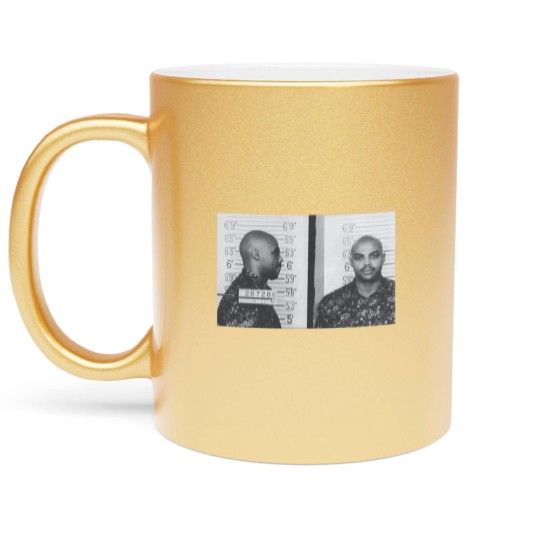 Discover Charles Barkley Mugshot Metallic Mugs, Charles Barkley Metallic Mugs
