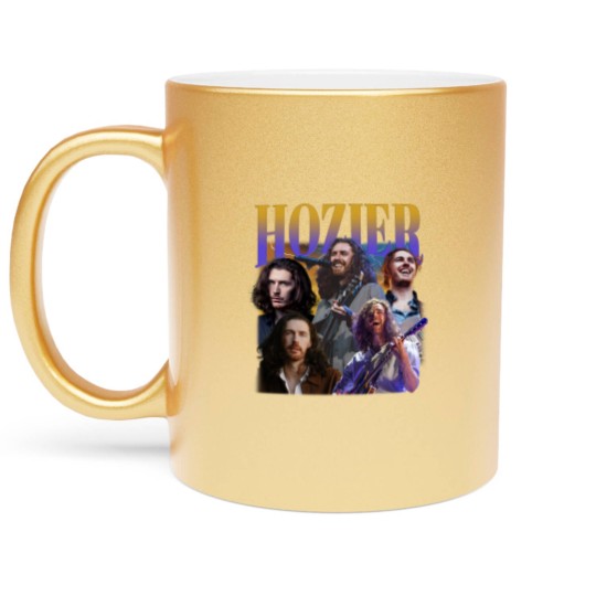 Discover Music Metallic Mugs, Hozier Metallic Mugs, Classic 90s Graphic Metallic Mugs, Unisex, Vintage