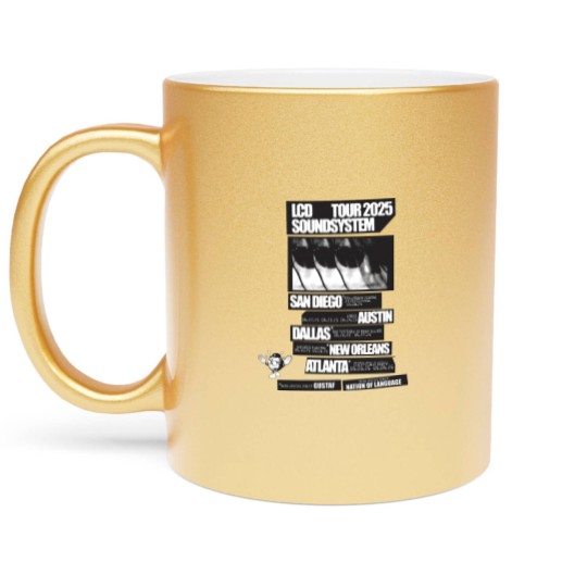 Discover New LCD Soundsystem Band Tour 2025 Metallic Mugs