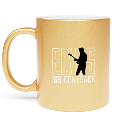 Discover Elvis Presley  68 Comeback Red Sign Metallic Mugs