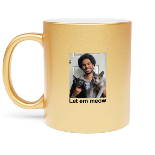 Discover Let Em Meow Jarrett Allen Metallic Mugs, Unisex Metallic Mugs, Unisex Men & Women