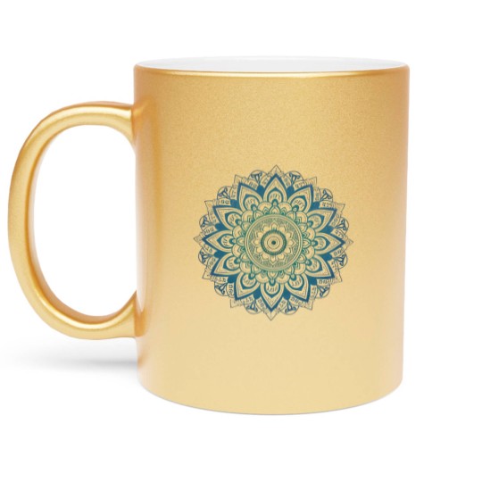 Discover Subtle Anti Trump Fascist FDT Mandala Political Metallic Mugs