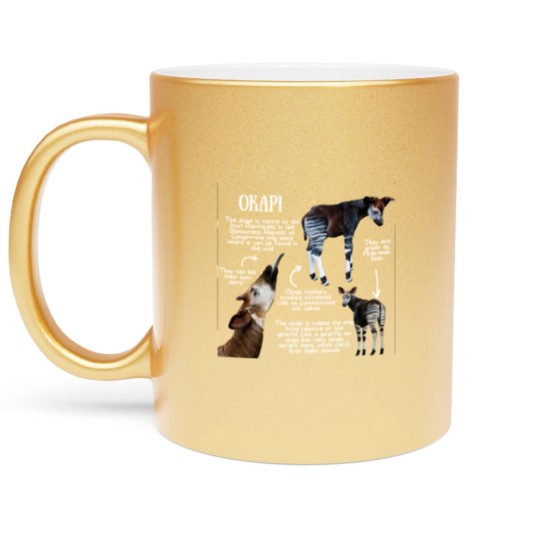 Discover Animal Facts - Okapi - Okapi - Metallic Mugs