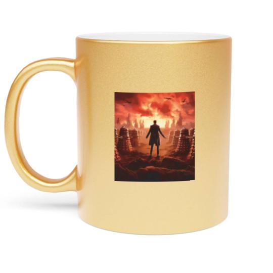 Discover Doctor Who 60th Anniversary Dalek Invasion Metallic Mugs
