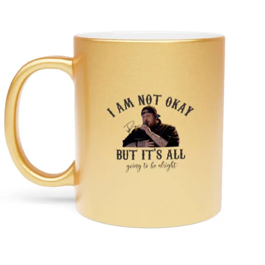 Discover I'm not okay- Jellyroll- Unisex Heavy Cotton Metallic Mugs