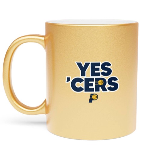 Discover Vintage Yes 'Cers Design Funny Vintage Yes 'Cers Unisex Metallic Mugs