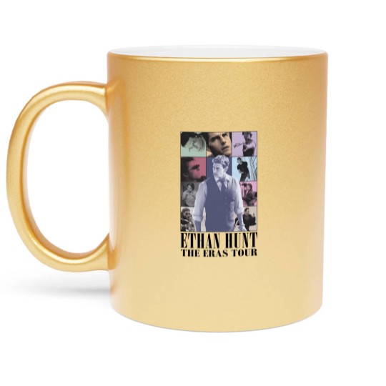 Discover Tom Cruise Ethan Hunt The Erass Tourr Unisex Metallic Mugs