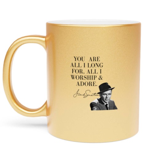 Discover Frank Sinatra Metallic Mugs, Gift for Her, Moon Metallic Mugs, Music Metallic Mugs