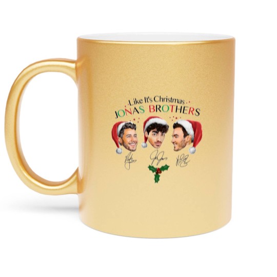 Discover Like It's Christmas Jonas Brothers Metallic Mugs, Jonas Brothers Unisex Metallic Mugs