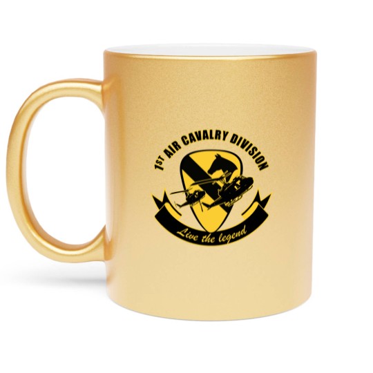 Discover 1st Air Cavalry Division Air Cav - Live The Legend Metallic Mugs