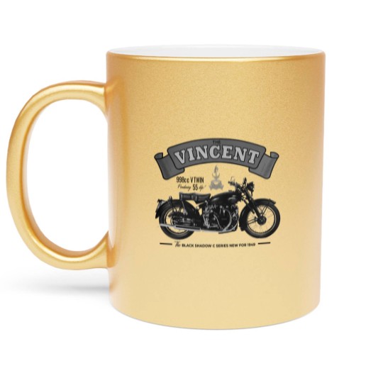 Discover Vincent Black Shadow Classic Motorcycle T Metallic Mugs
