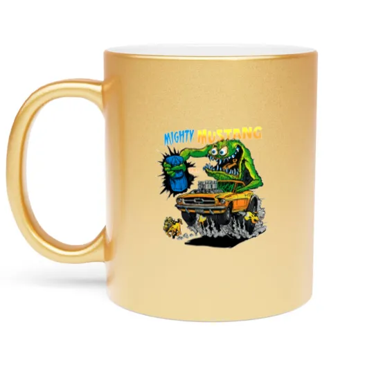Discover ED ROTH RAT FINK ORIGINAL MIGHTY MUSTANG BLACK Metallic Mugs