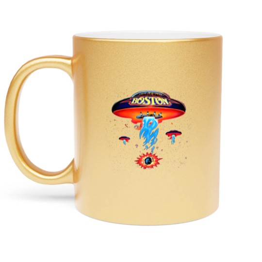 Discover Boston Band Metallic Mugs Spaceship Rock Band Metallic Mugs