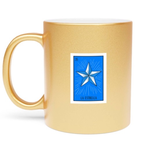 Discover Mexican Loteria 35 La Estrella The Star - Loteria - Metallic Mugs
