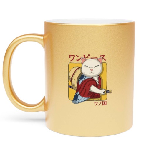 Discover Samurai Neko - Samurai Cat - Metallic Mugs