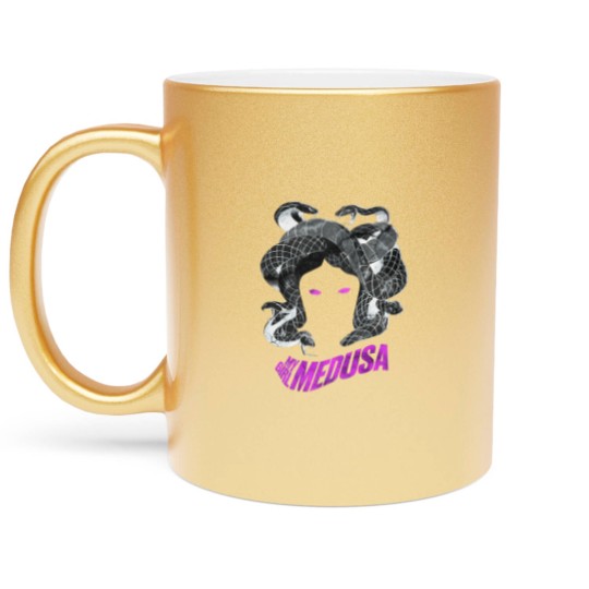 Discover My Girl Medusa Metallic Mugs Medusa Snake Face Metallic Mugs