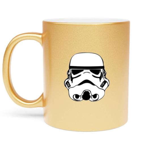 Discover illustration Stormtrooper Drawing Stencil stormtrooper white face star Metallic Mugs