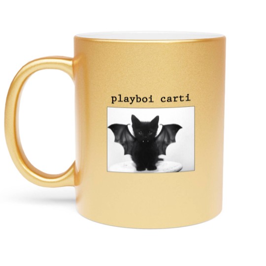 Discover Playboi Carti Cat Metallic Mugs, Playboi Carti Meme Metallic Mugs