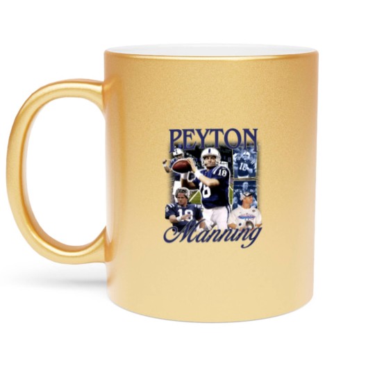Discover Vintage 90s Graphic Style Peyton Manning Metallic Mugs